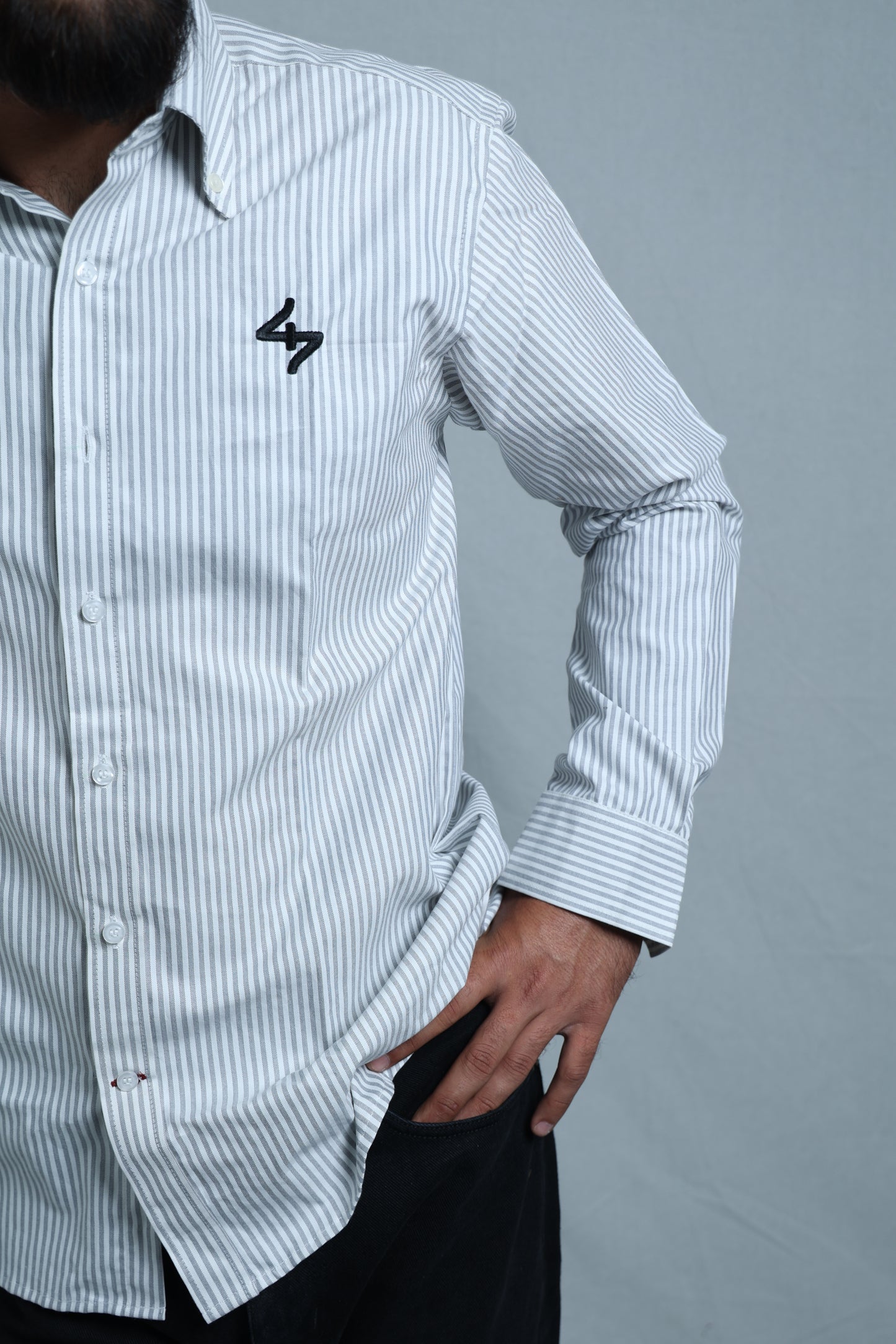 Silver Streak Striped Shirt
