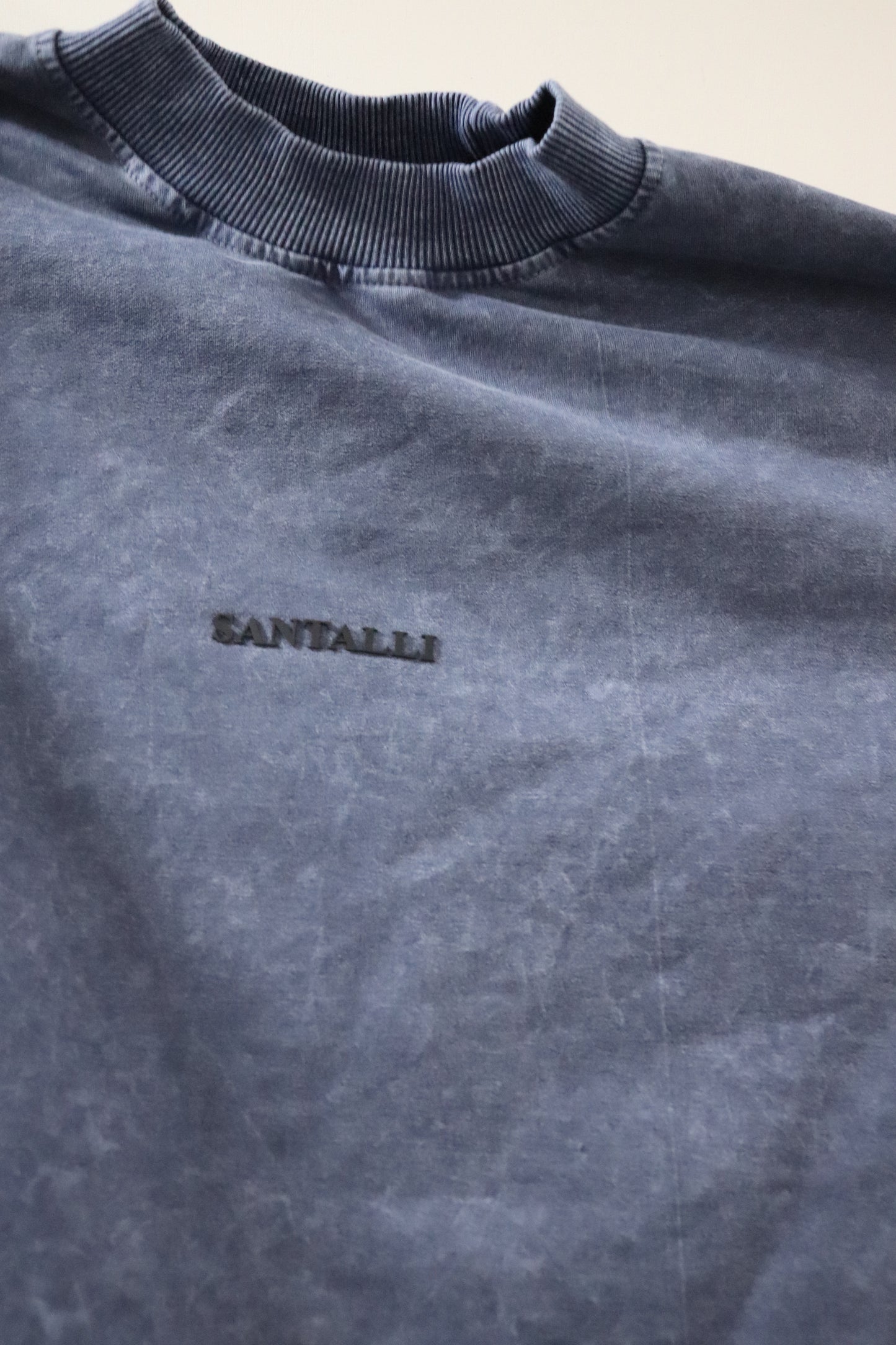 BLUE ACID WASH OVERSIZED T-SHIRT