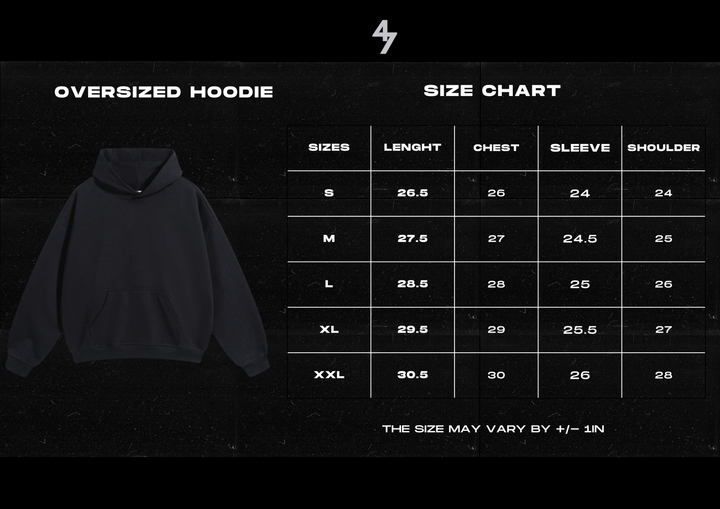 BLURRY SANTALLI OVERSIZED HOODIE