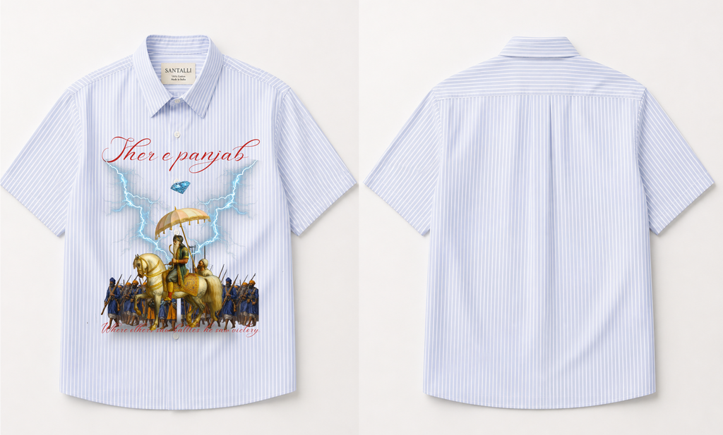 SHER E PANJAB HALF SLEEVES OXFORD SHIRT