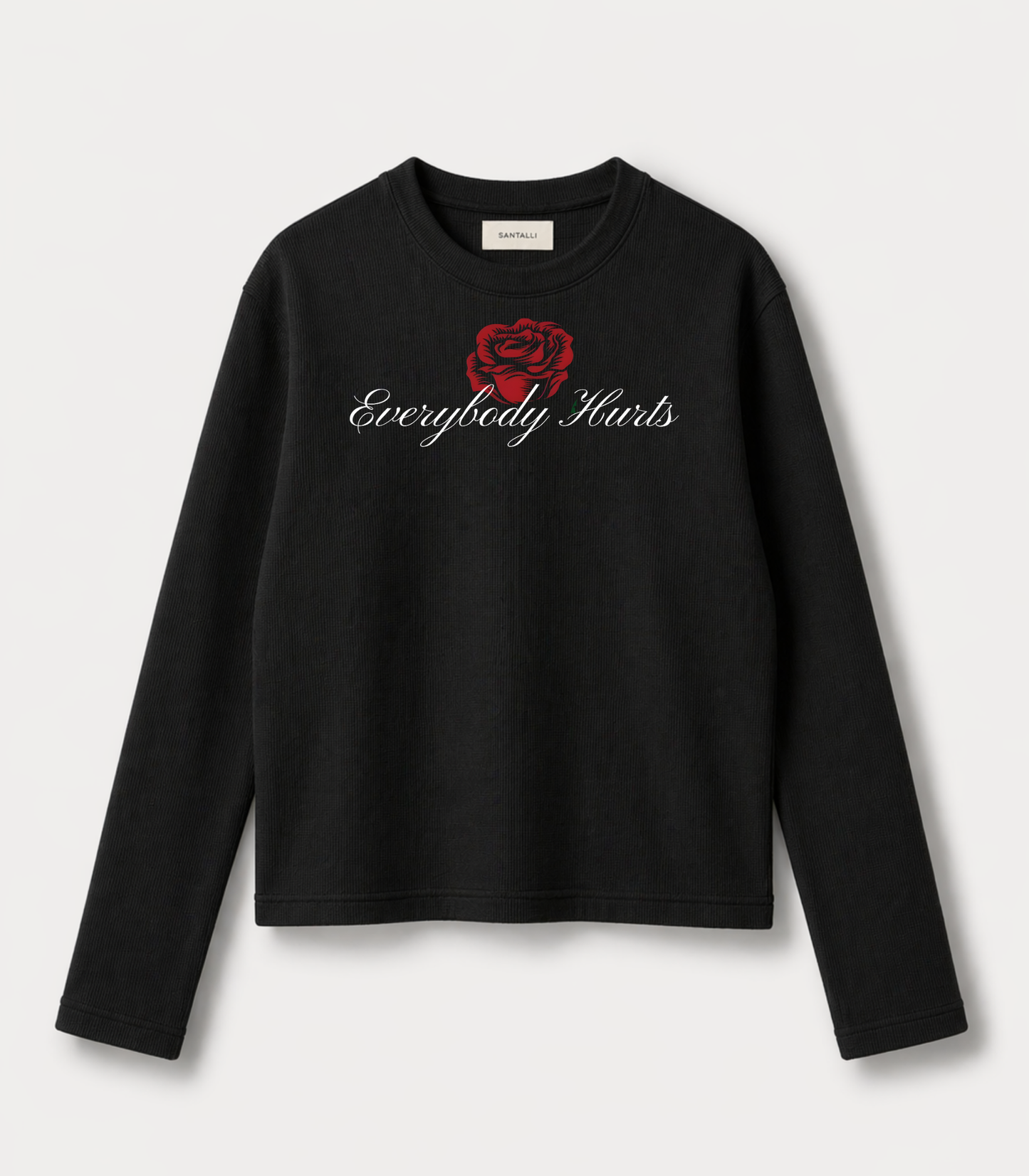 EVERYBODY HURTS WAFFLE OVERSIZED T-SHIRT