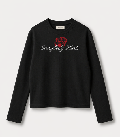 EVERYBODY HURTS WAFFLE OVERSIZED T-SHIRT