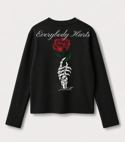 EVERYBODY HURTS WAFFLE OVERSIZED T-SHIRT