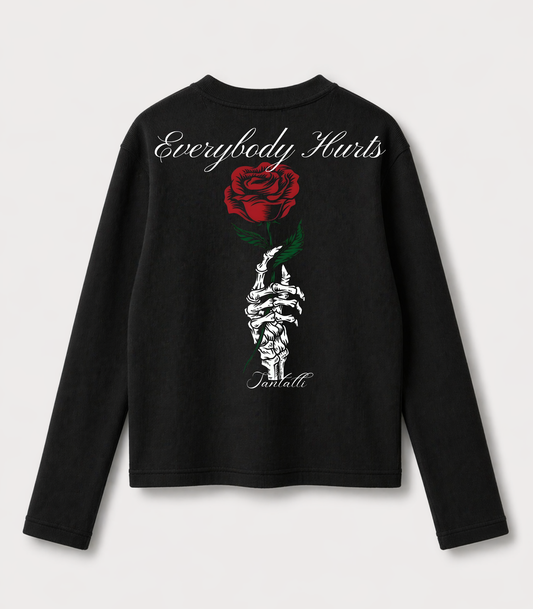 EVERYBODY HURTS WAFFLE OVERSIZED T-SHIRT