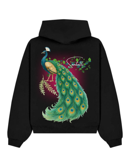 PEACOCK OVERSIZED HOODIE