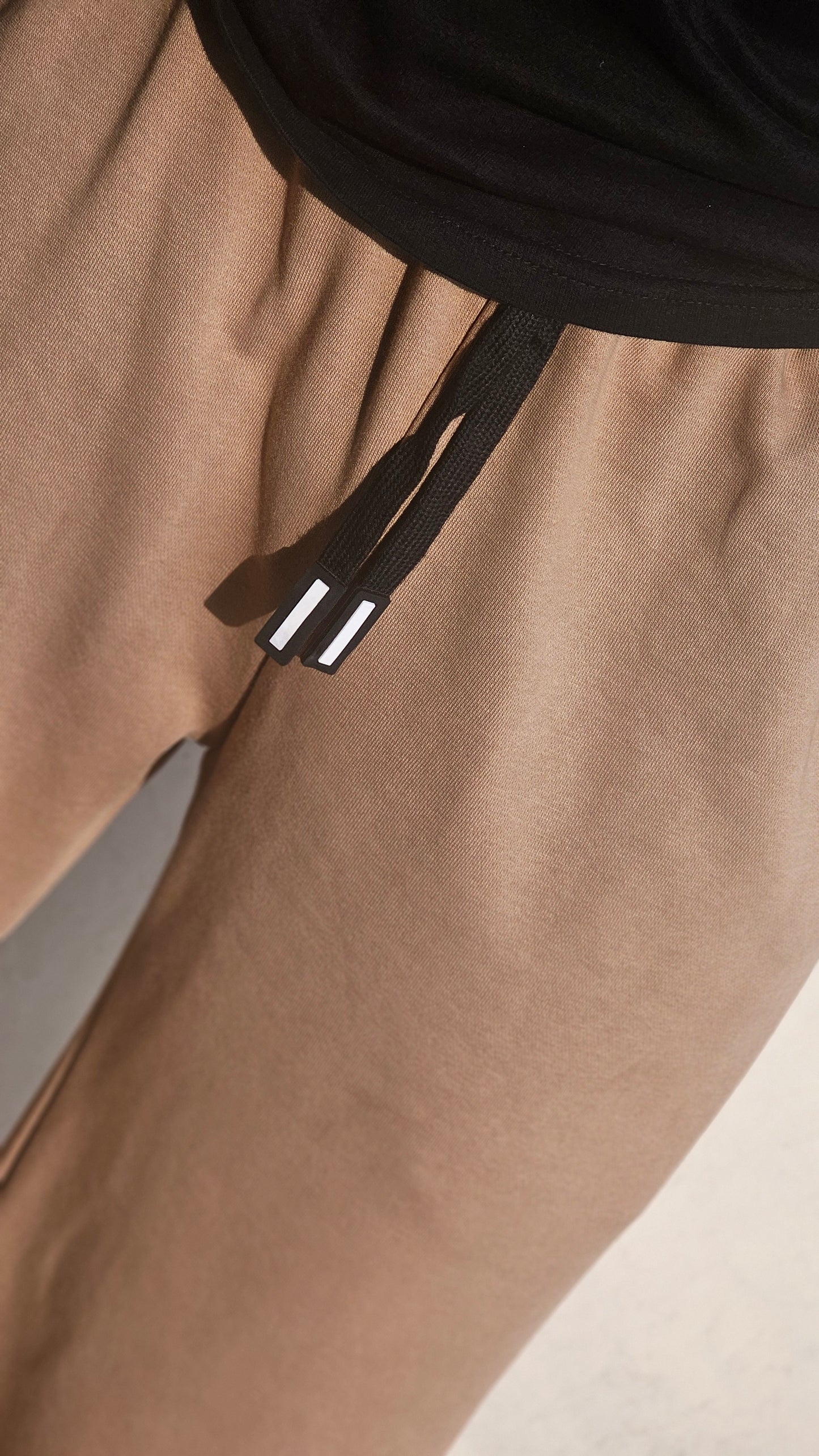 BEIGE BAGGY FIT UNISEX TRACK PANT