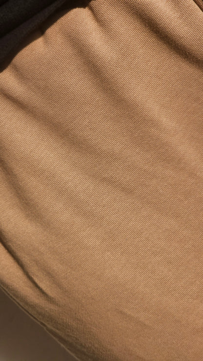 BEIGE BAGGY FIT UNISEX TRACK PANT