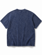DARK BLUE OVERSIZED ACID WASHED T-SHIRT