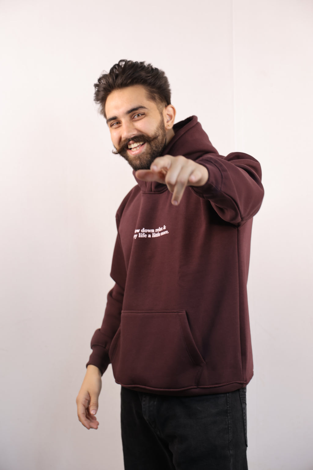 SLOW DOWN AND RELAX OVERSIZED HOODIE
