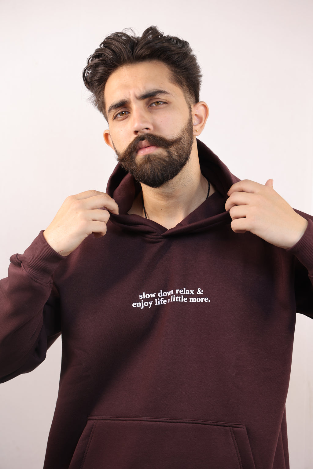 SLOW DOWN AND RELAX OVERSIZED HOODIE