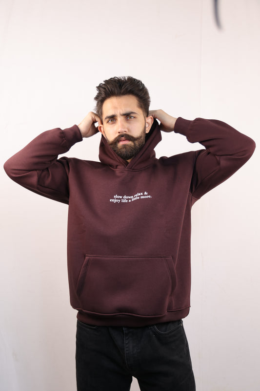 SLOW DOWN AND RELAX OVERSIZED HOODIE
