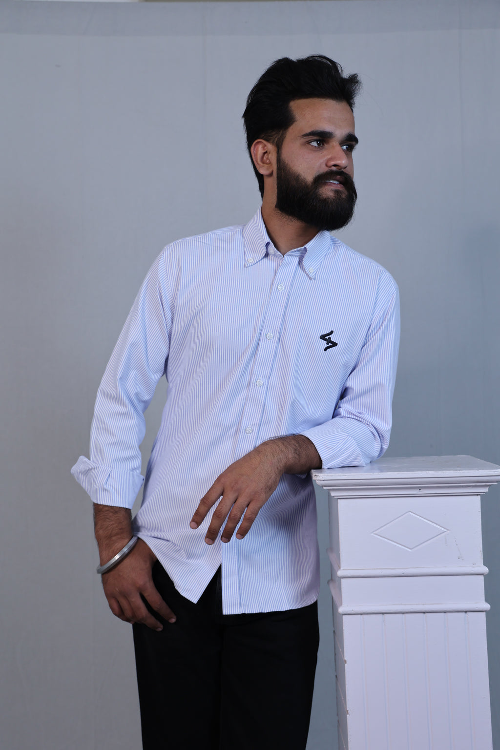 Indigo Bunting Oxford Striped Shirt