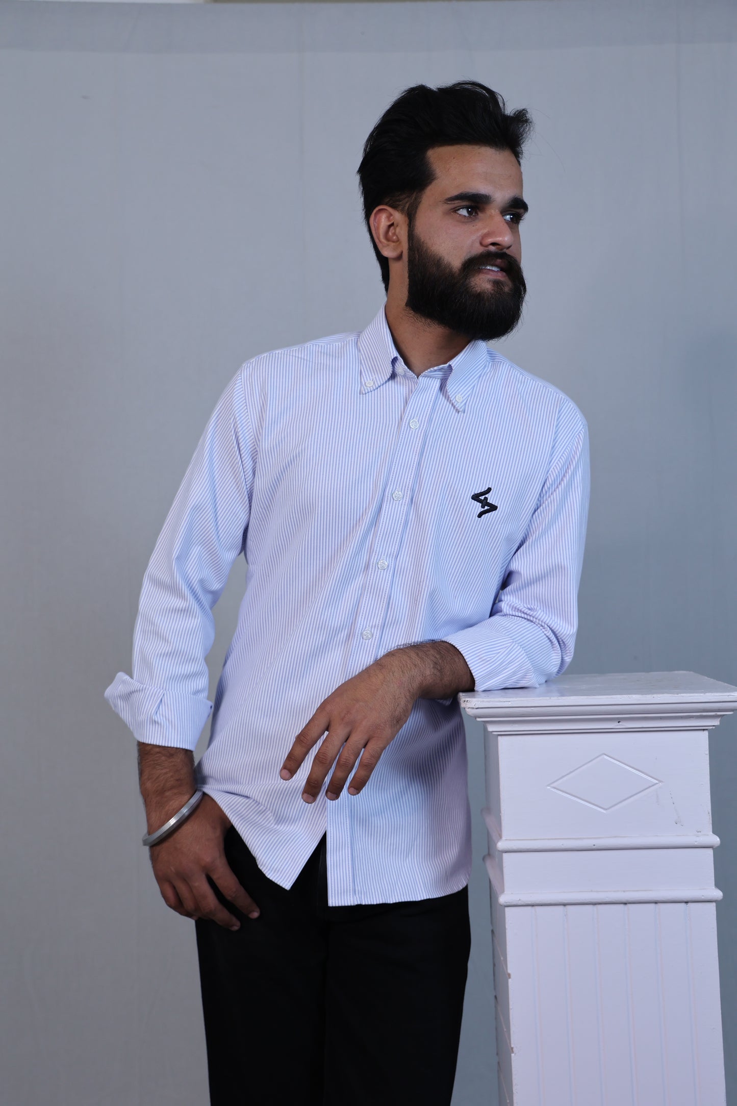 Indigo Bunting Oxford Striped Shirt