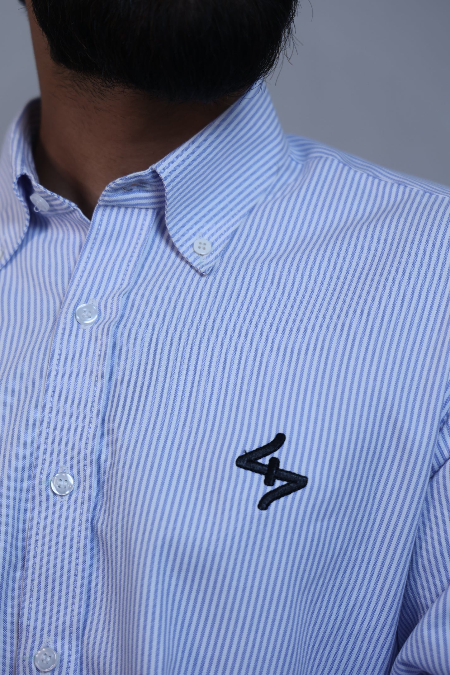 Indigo Bunting Oxford Striped Shirt