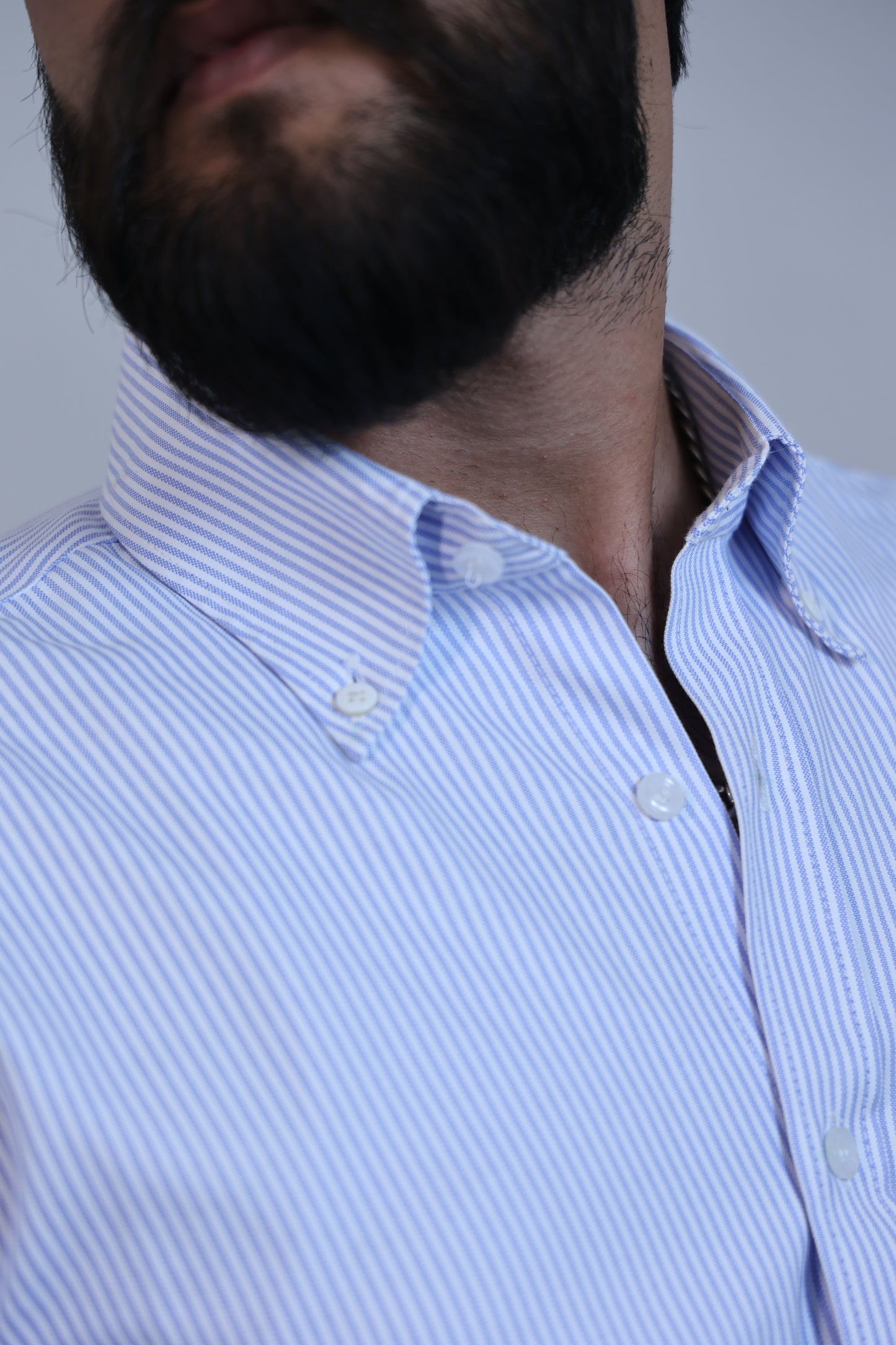 Indigo Bunting Oxford Striped Shirt