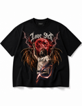 LOVE SICK BLACK OVERSIZED T-SHIRT