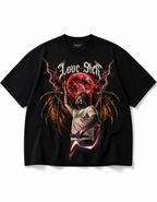 LOVE SICK BLACK OVERSIZED T-SHIRT