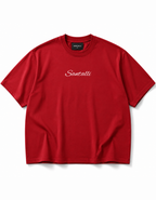 RED OVERSIZED ACID WASHED T-SHIRT