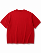 RED OVERSIZED ACID WASHED T-SHIRT