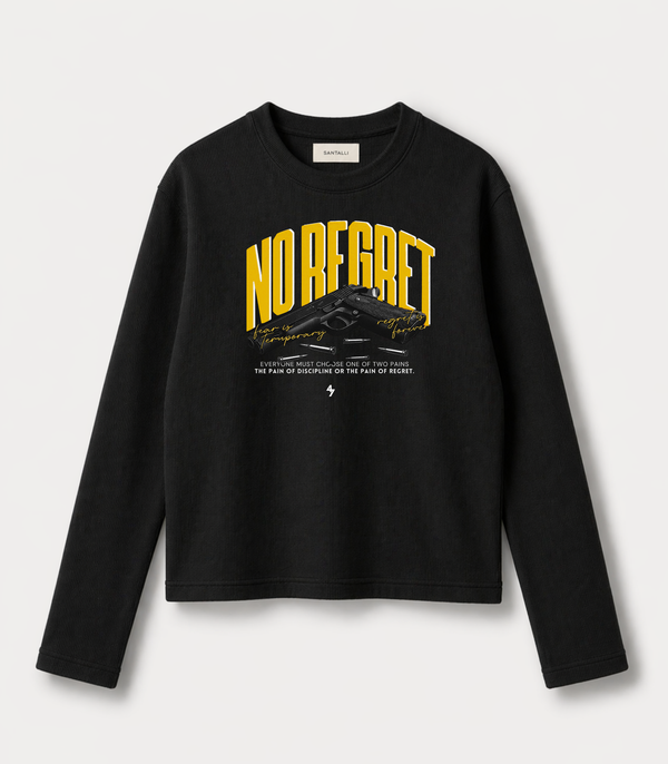 NO REGRET WAFFLE OVERSIZED T-SHIRT