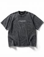 DARK GREY OVERSIZED ACID WASHED T-SHIRT