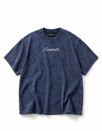 DARK BLUE OVERSIZED ACID WASHED T-SHIRT