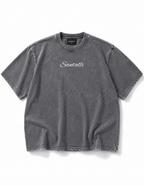 GREY OVERSIZED ACID WASHED T-SHIRT