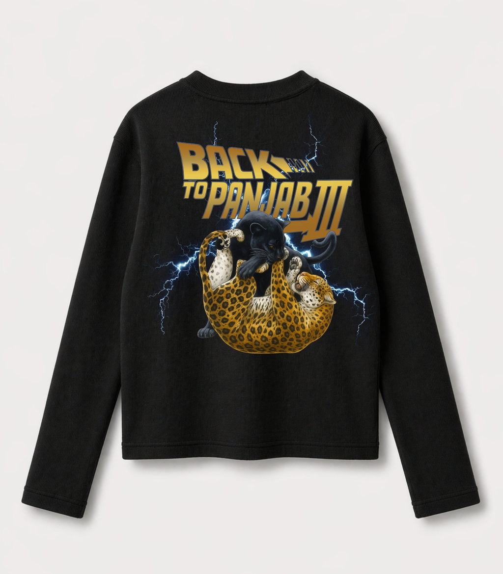BACK TO PUNJAB WAFFLE OVERSIZED T-SHIRT
