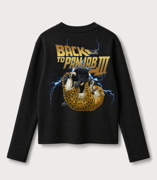 BACK TO PUNJAB WAFFLE OVERSIZED T-SHIRT