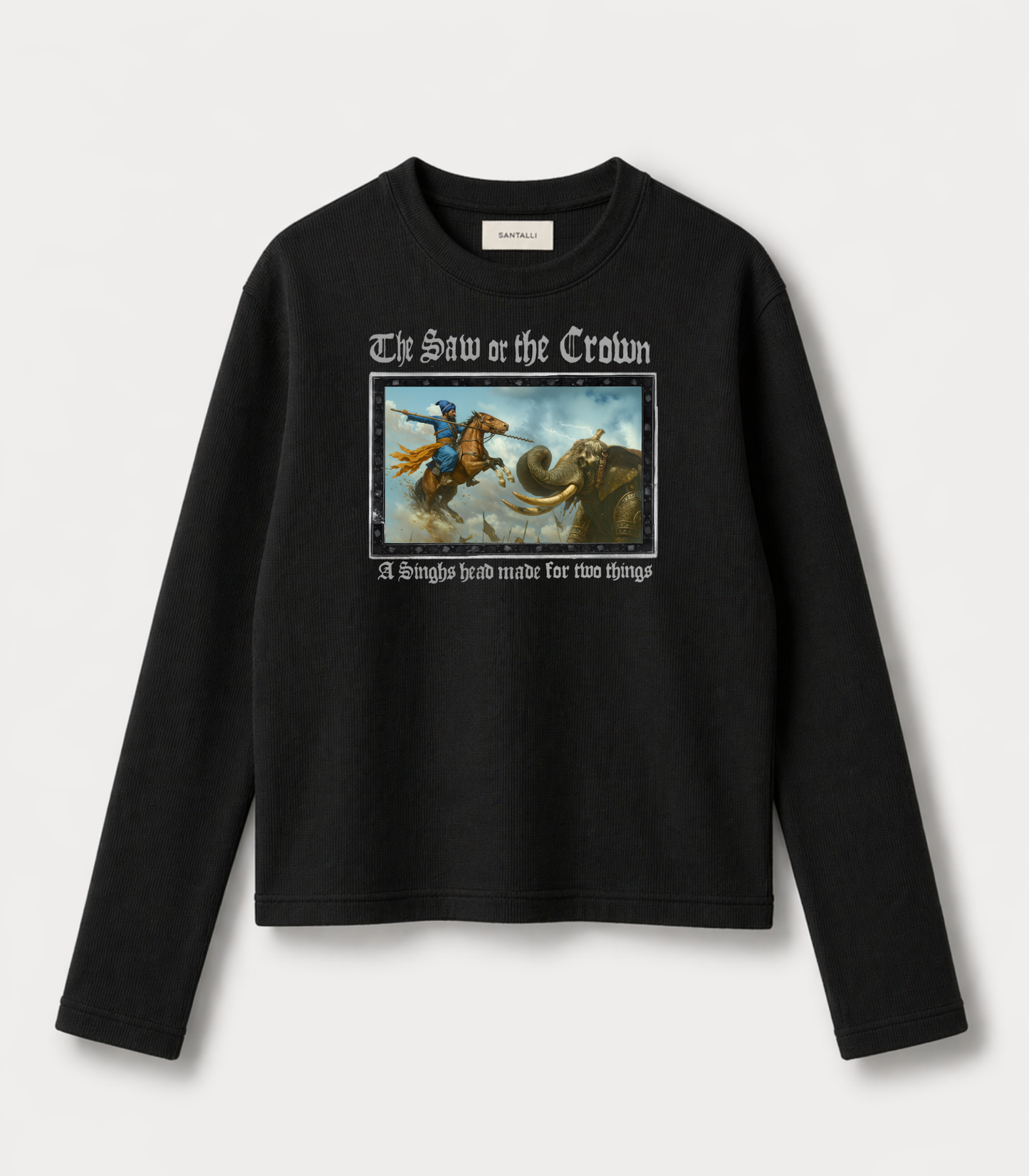 COURAGE WAFFLE OVERSIZED T-SHIRT