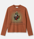 BROWN RANJEET SINGH JI WAFFLE OVERSIZED T-SHIRT