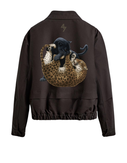 LEOPARD CROPPED FIT JACKET