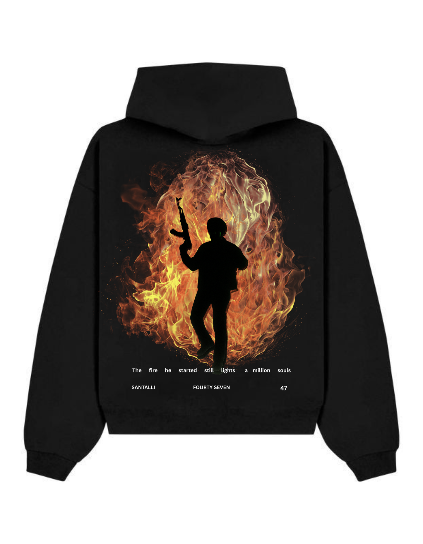 47 FIRE OVERSIZED HOODIE