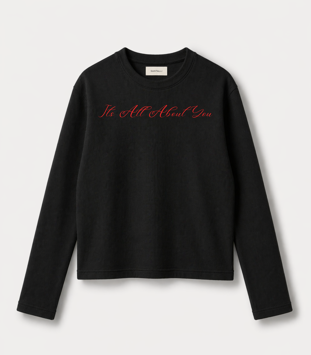 ITS ALL ABOUT YOU WAFFLE OVERSIZED T-SHIRT