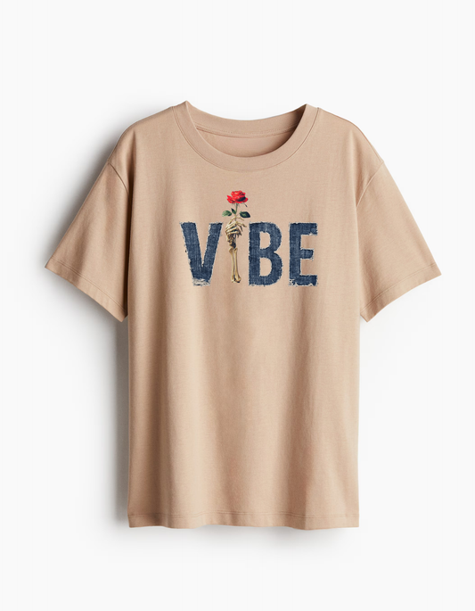 Vibe Rose Skeleton Tee