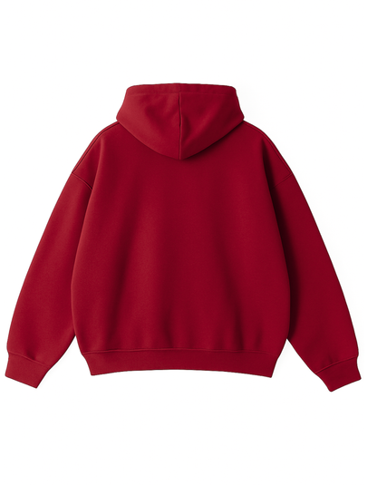 MEHROON  OVERSIZED-FIT HOODIE