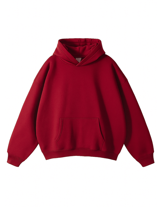 MEHROON  OVERSIZED-FIT HOODIE