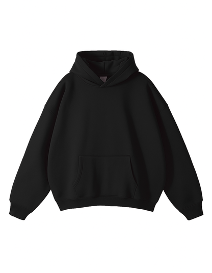 BLACK OVERSIZED-FIT HOODIE