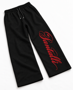 BLACK BAGGY FIT TRACK PANT