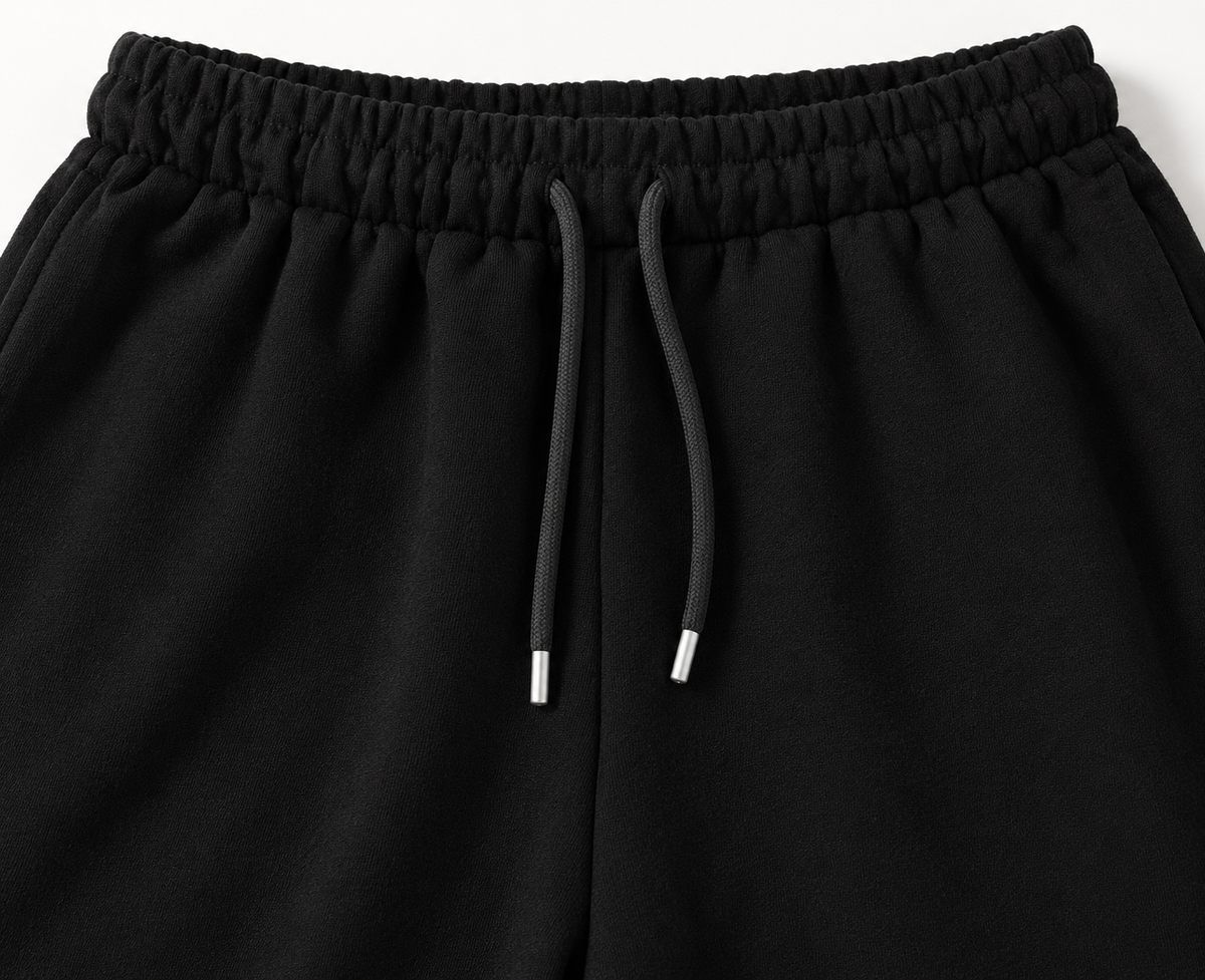 BLACK BAGGY FIT TRACK PANT