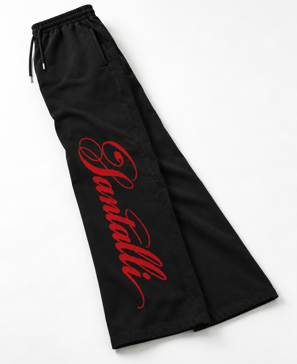 BLACK BAGGY FIT TRACK PANT