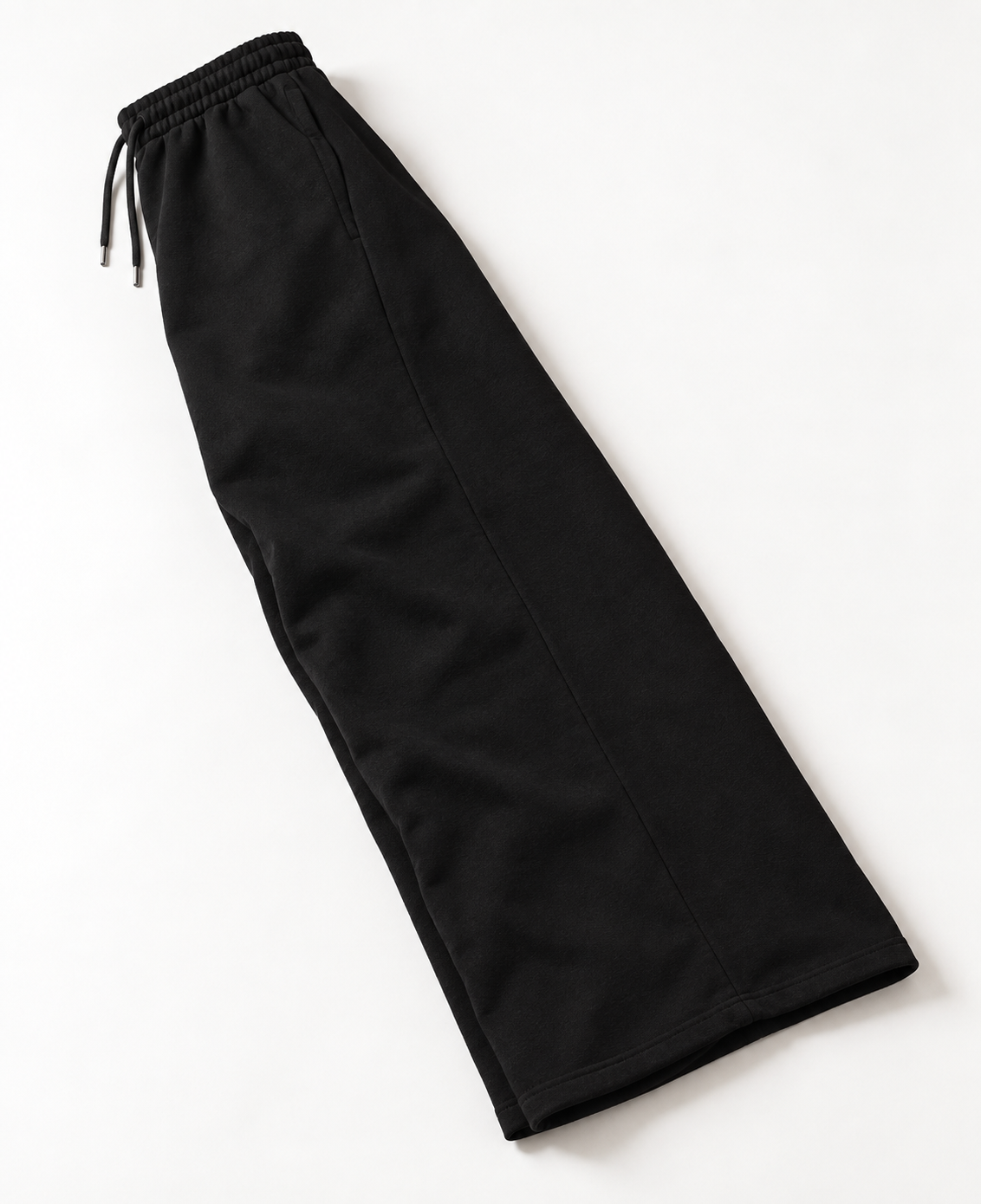 BLACK BAGGY FIT TRACK PANT