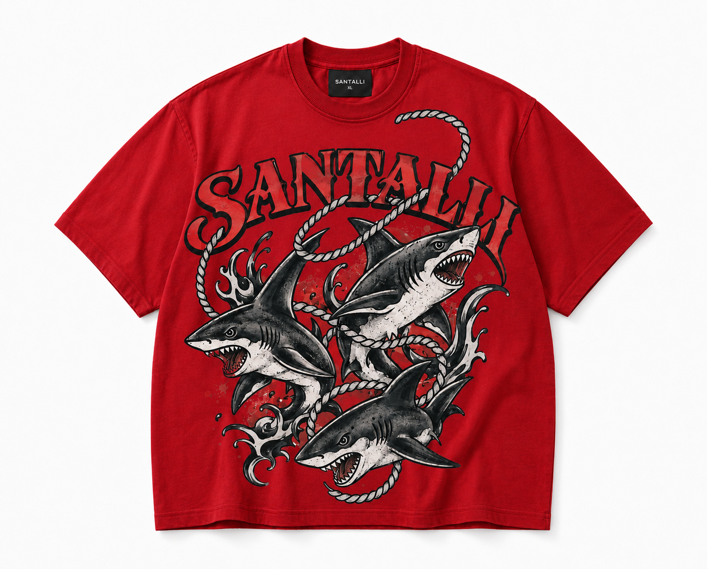 SHARK ATTACK OVERSIZED T SHIRT