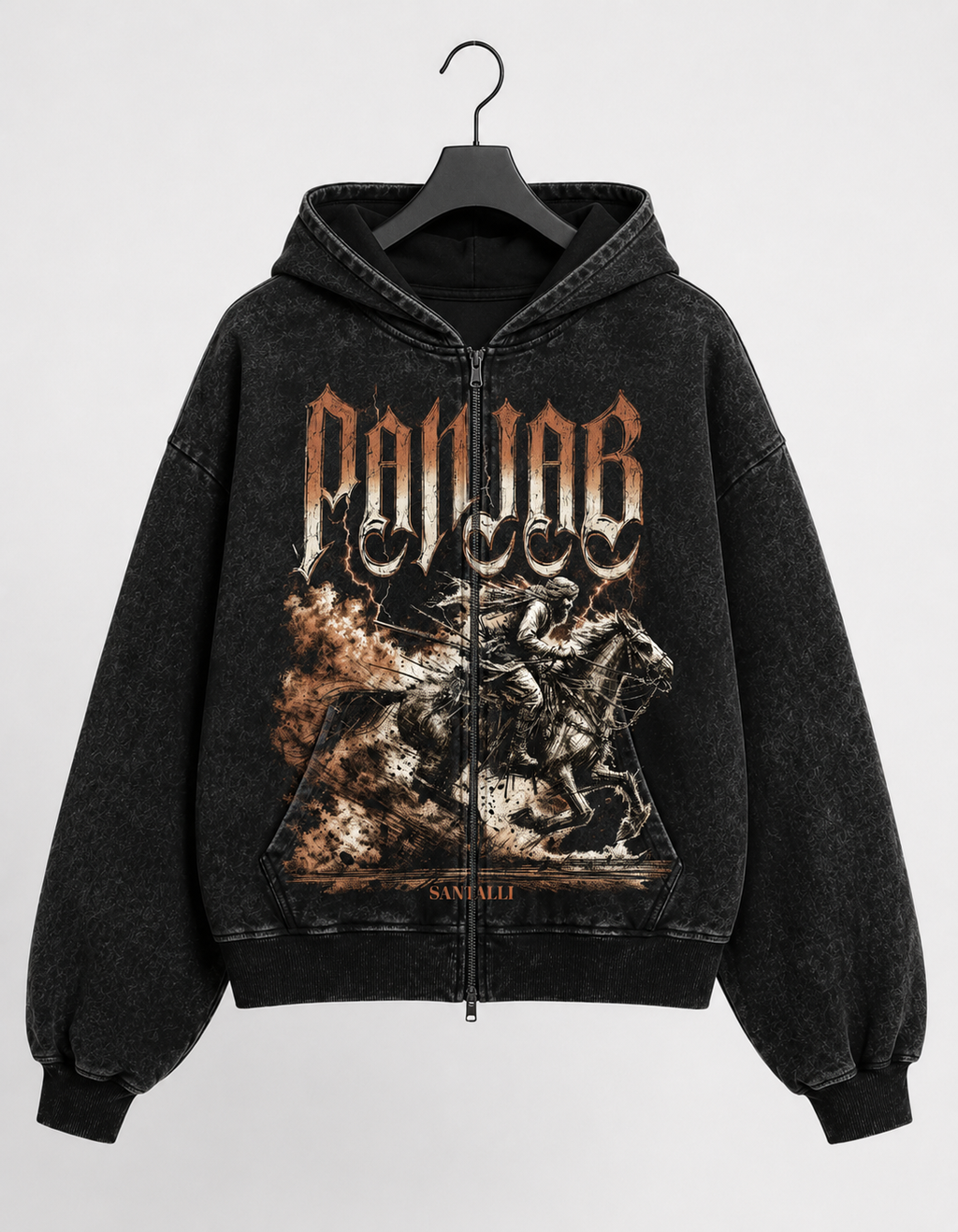 PANJAB PRIDE  OVERSIZED ZIPPER HOODIE