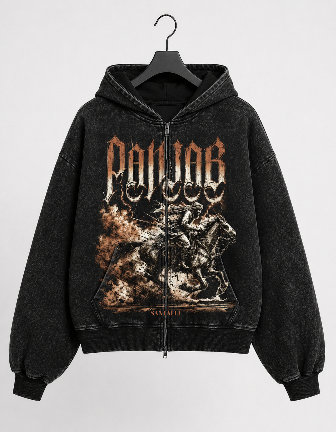 PANJAB PRIDE  OVERSIZED ZIPPER HOODIE