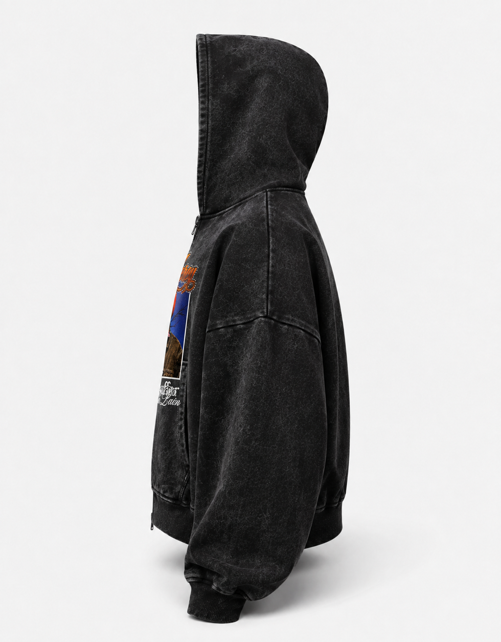 NO MERCY OVERSIZED ZIPPER HOODIE