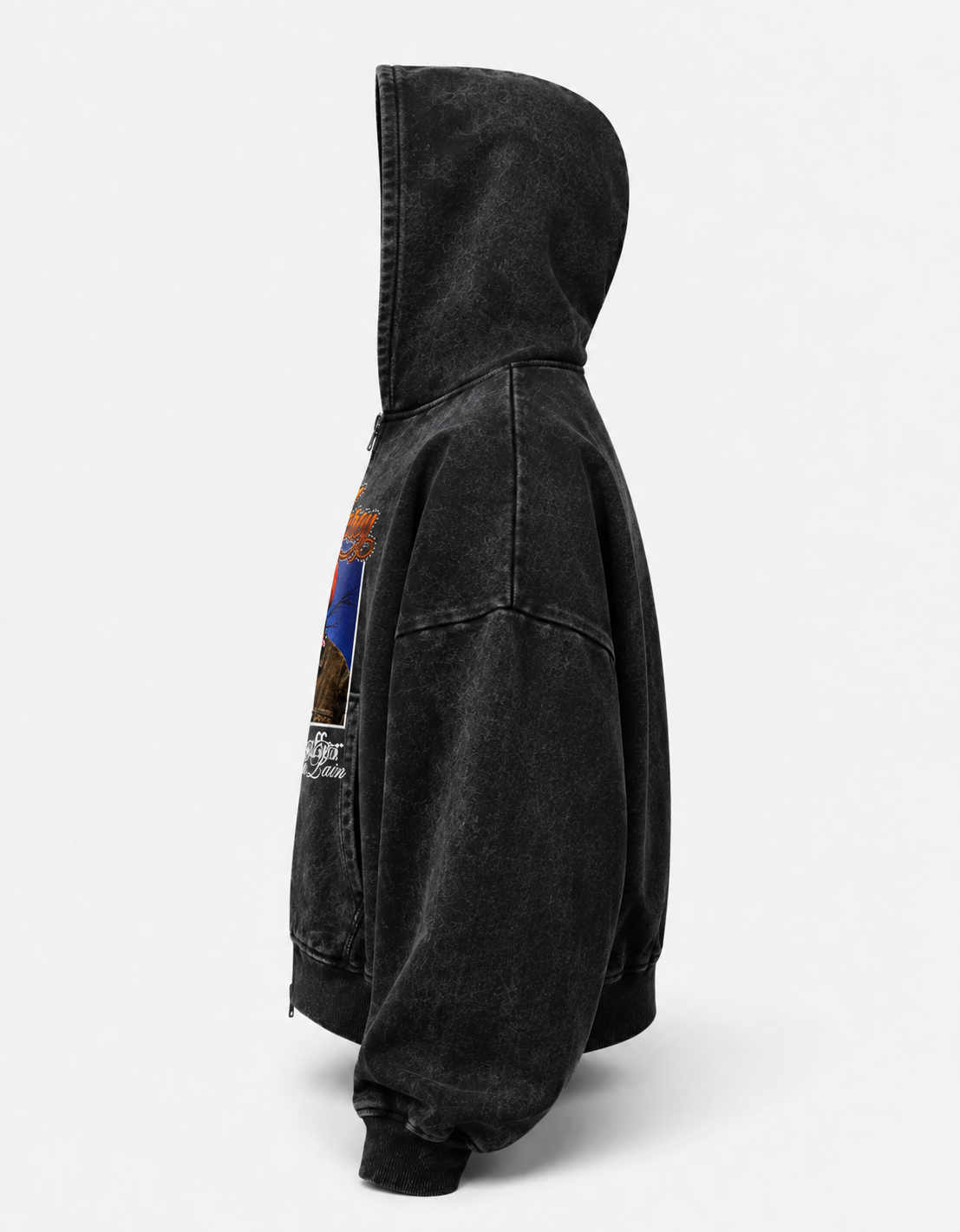 NO MERCY OVERSIZED ZIPPER HOODIE
