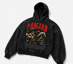 PANJAB HORSE  OVERSIZED ZIPPER HOODIE