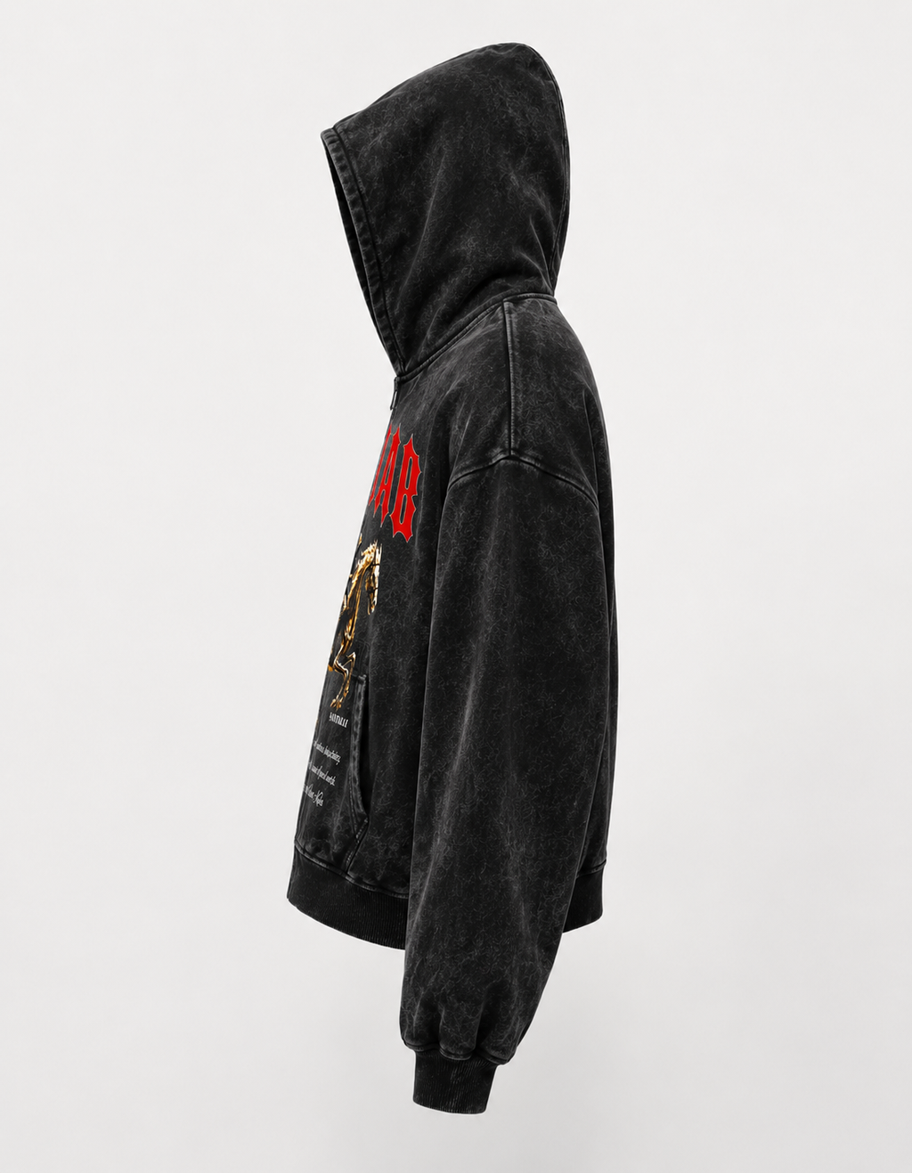 PANJAB HORSE  OVERSIZED ZIPPER HOODIE