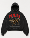PANJAB HORSE  OVERSIZED ZIPPER HOODIE
